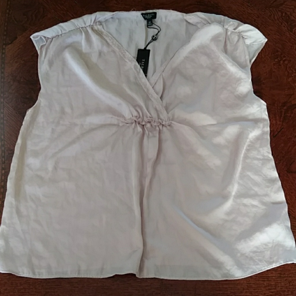 Talbots Ruched Sleeveless Top Sz 12P NWT